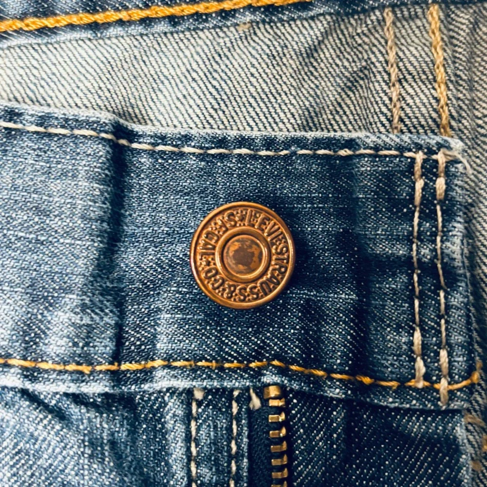 Levis 514 Slim Straight Jeans Mens 42x30 Blue Denim Medium Wash‎